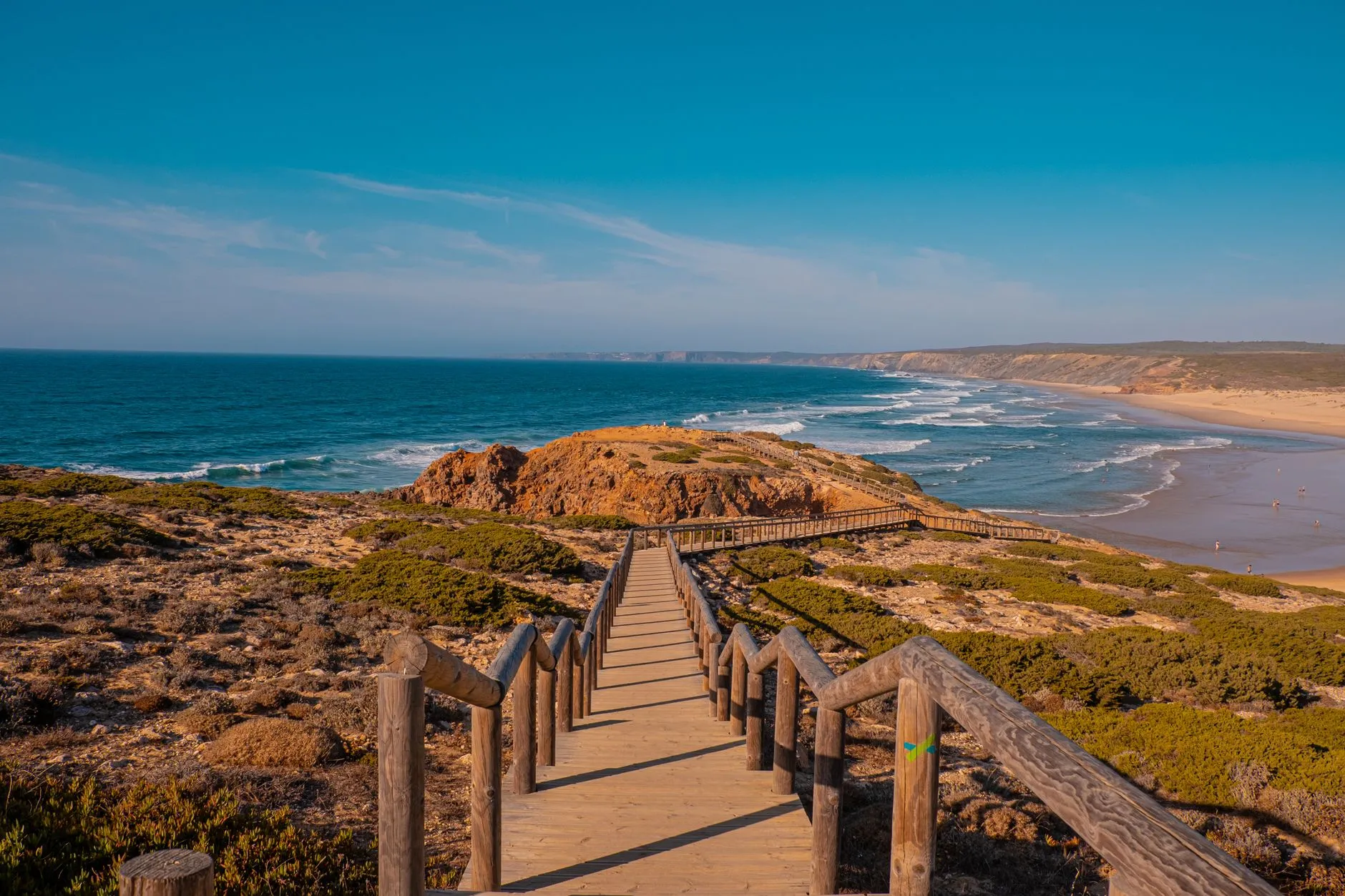 The boardwalk through the dunes to Praia da Bordeira