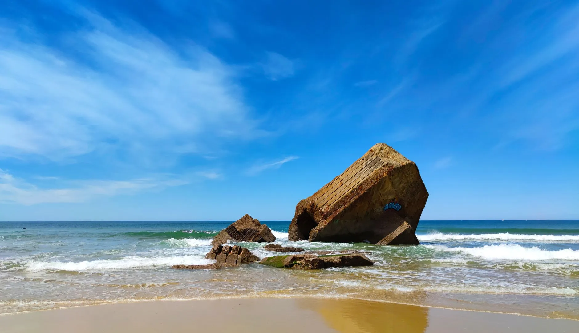 The wartime blockhaus in the Capbreton sand