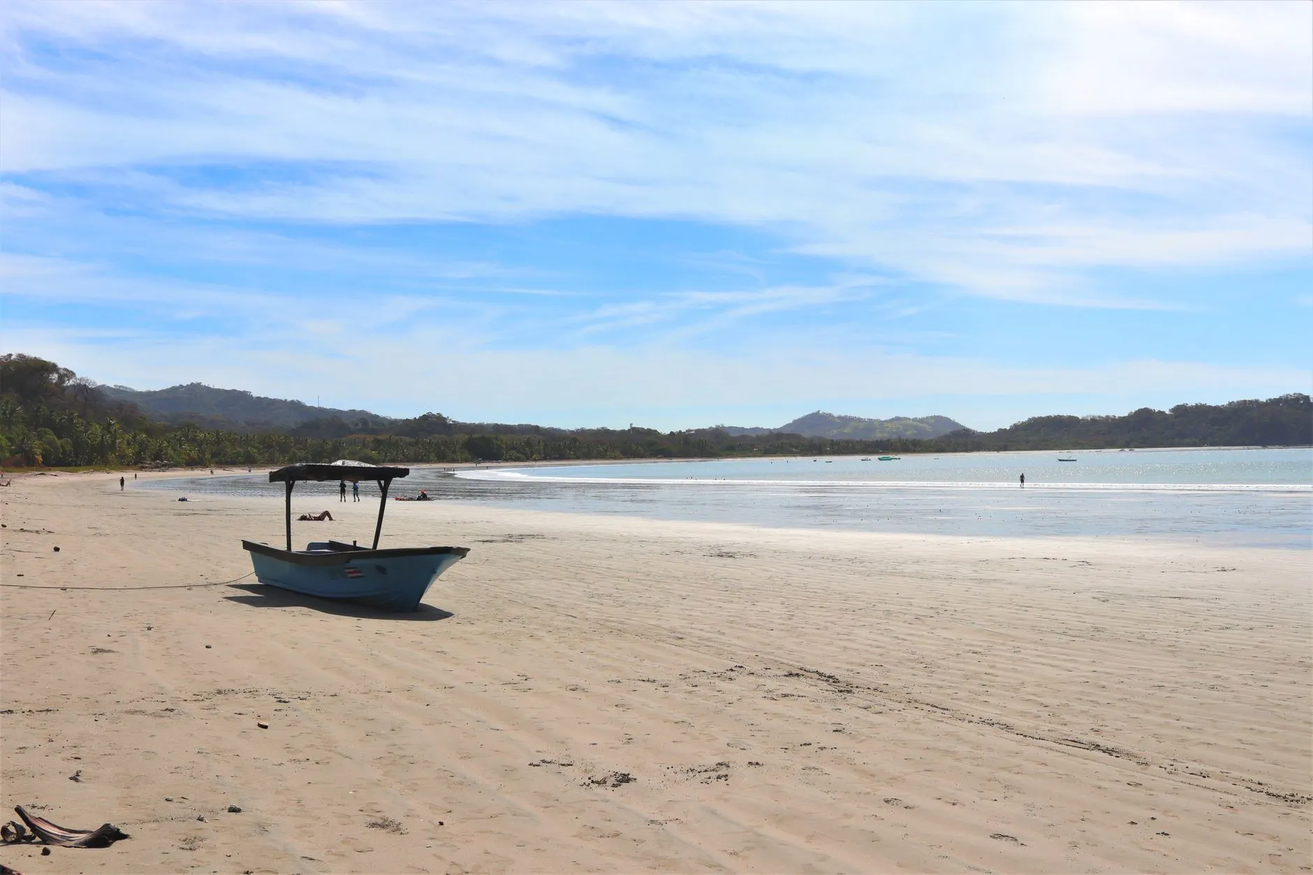 A fisherman's boat on the sand at Playa Sámara