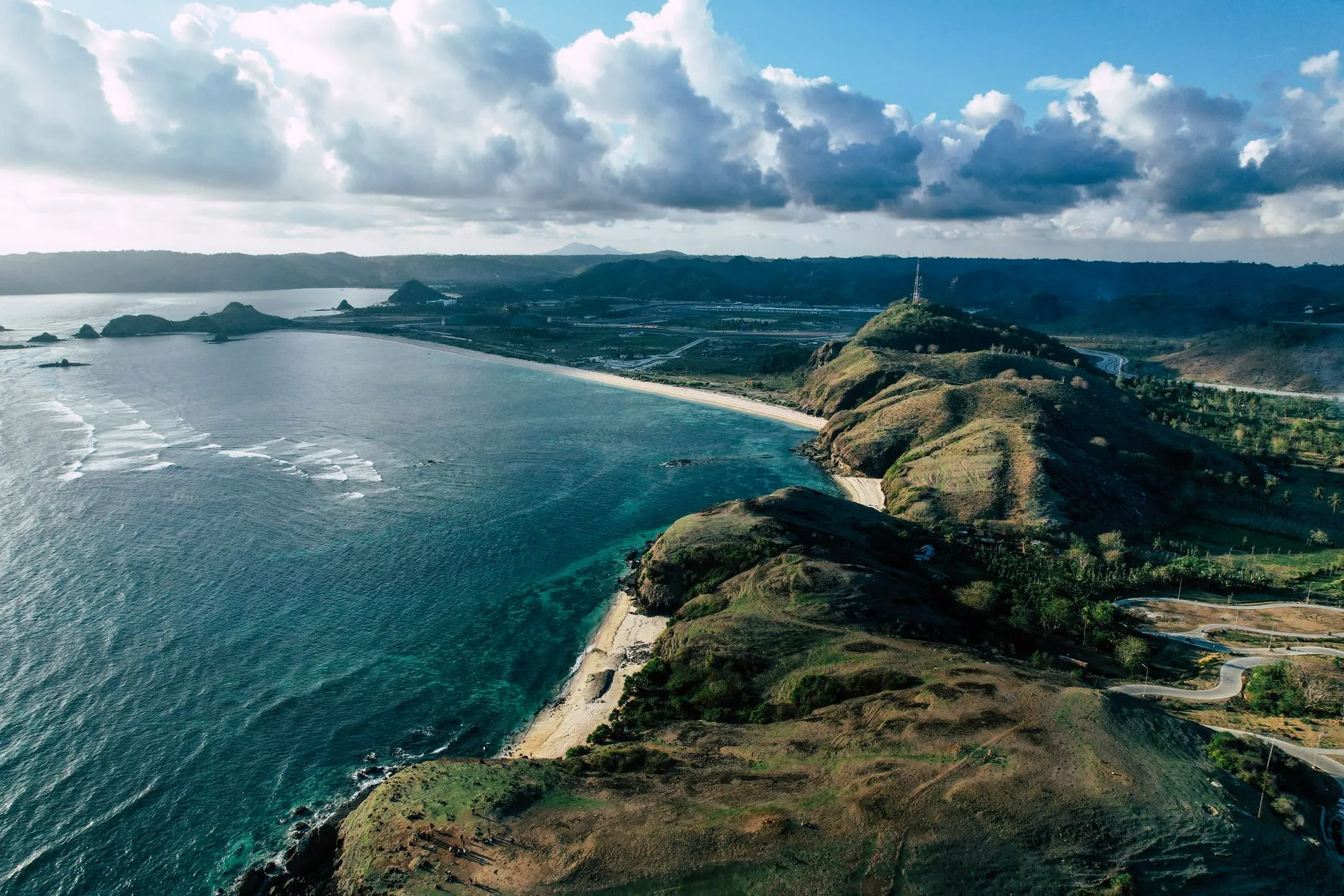 The Mandalika coast at Kuta Lombok, headland after headland
