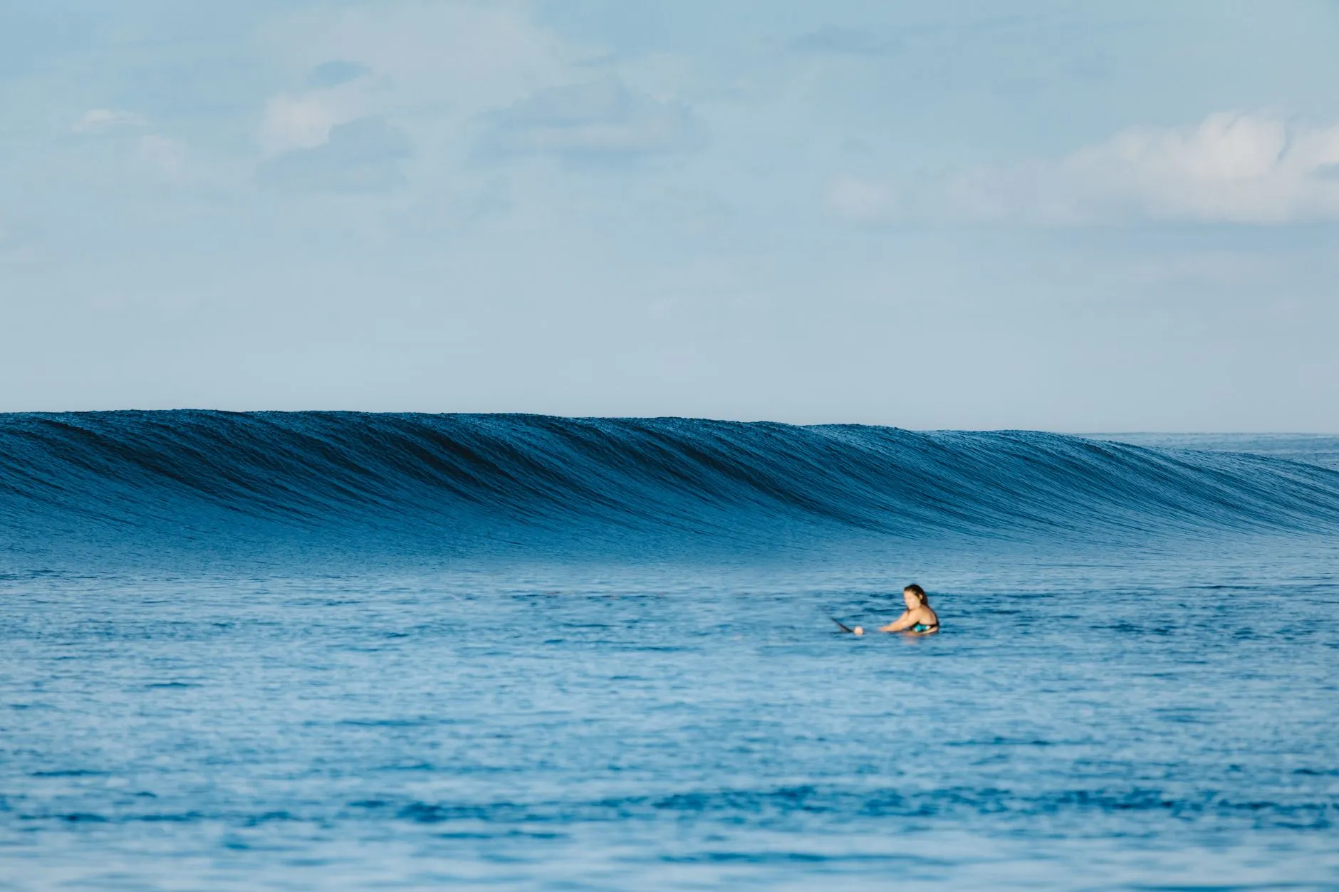 Paddling out off the West Sumatran coast