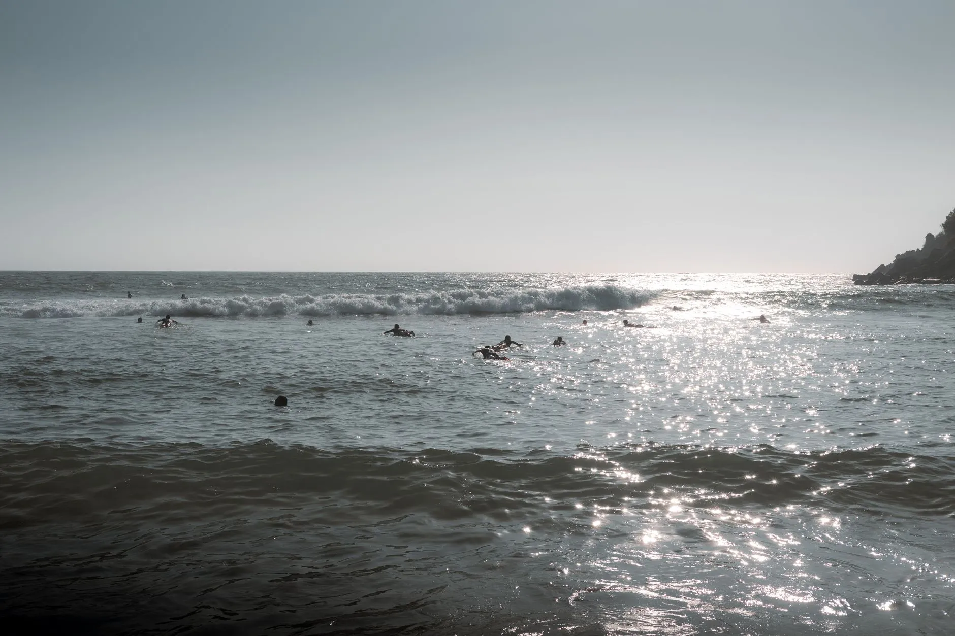 A glassy lineup waits for a set, Puerto Escondido