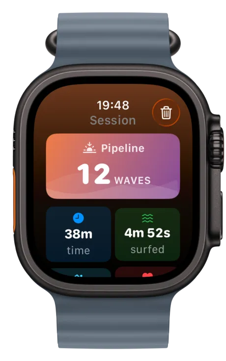 Apple Watch session summary synced to iPhone