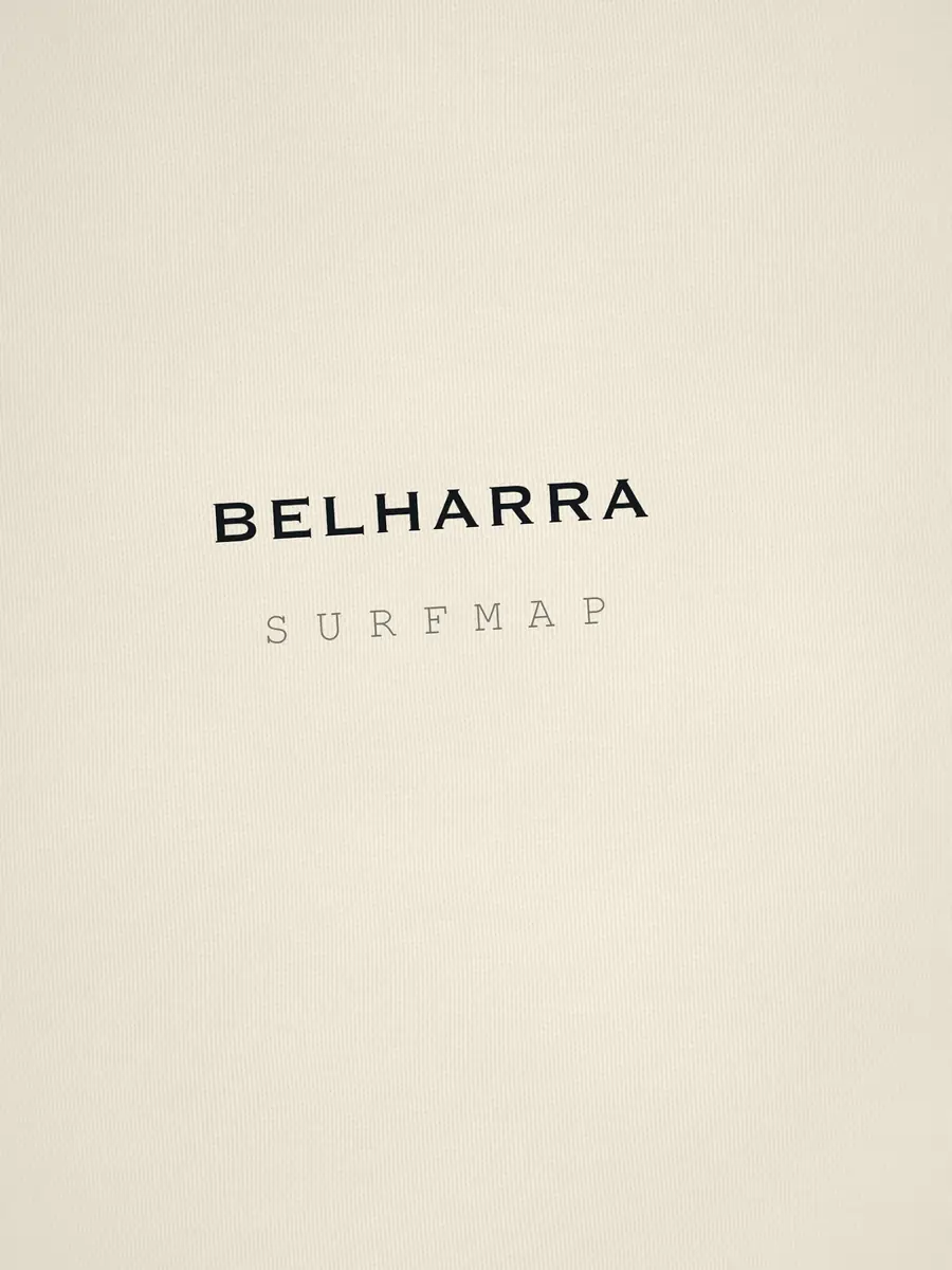Close-up of the Belharra name printed over the heart