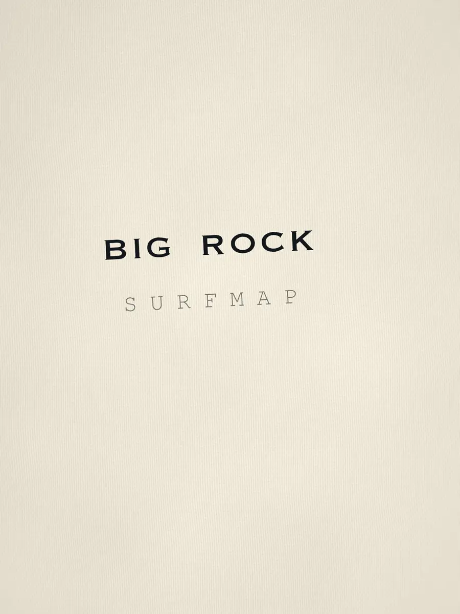 Close-up of the Big Rock name printed over the heart