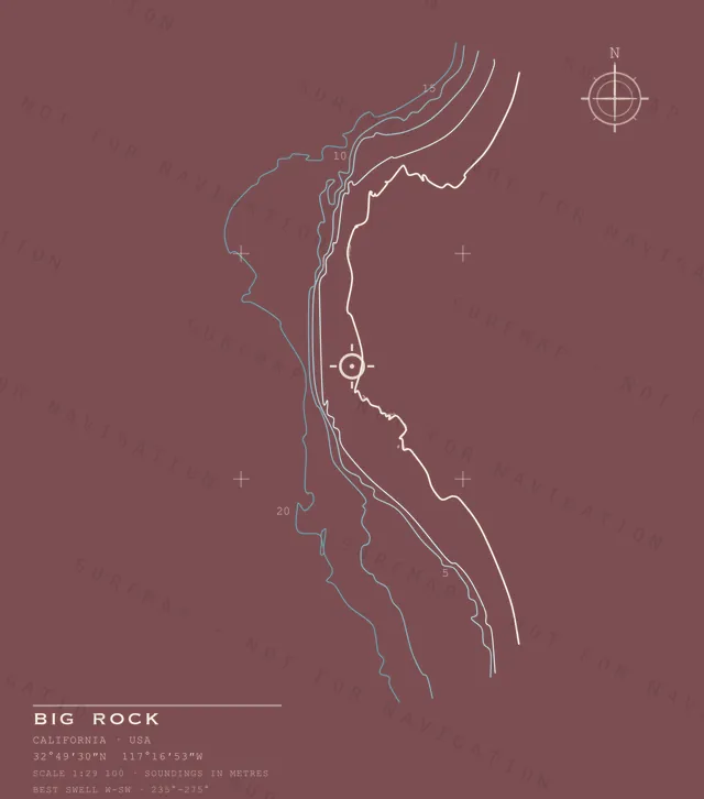 Big Rock chart, the full artwork printed on the back