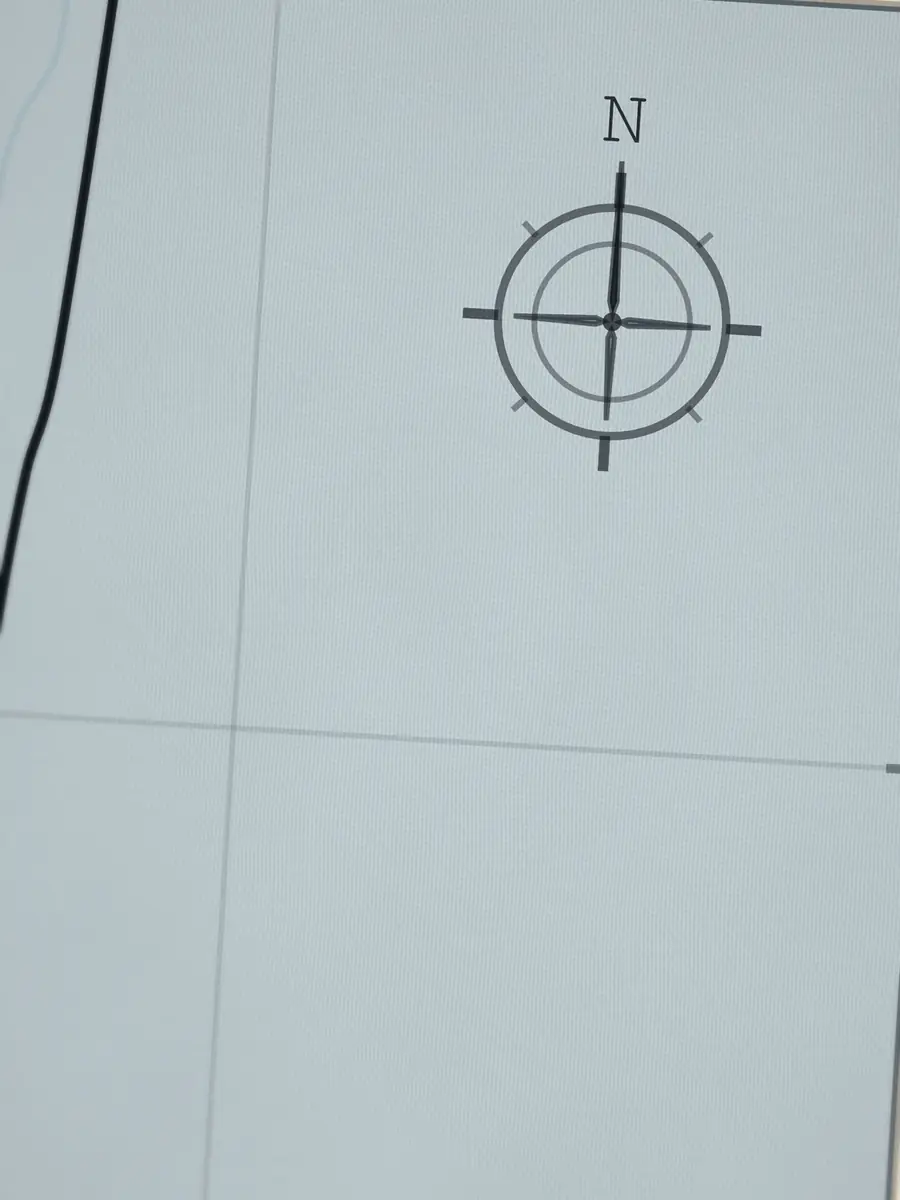 Close-up of the Biscarrosse compass rose, printed into the cotton