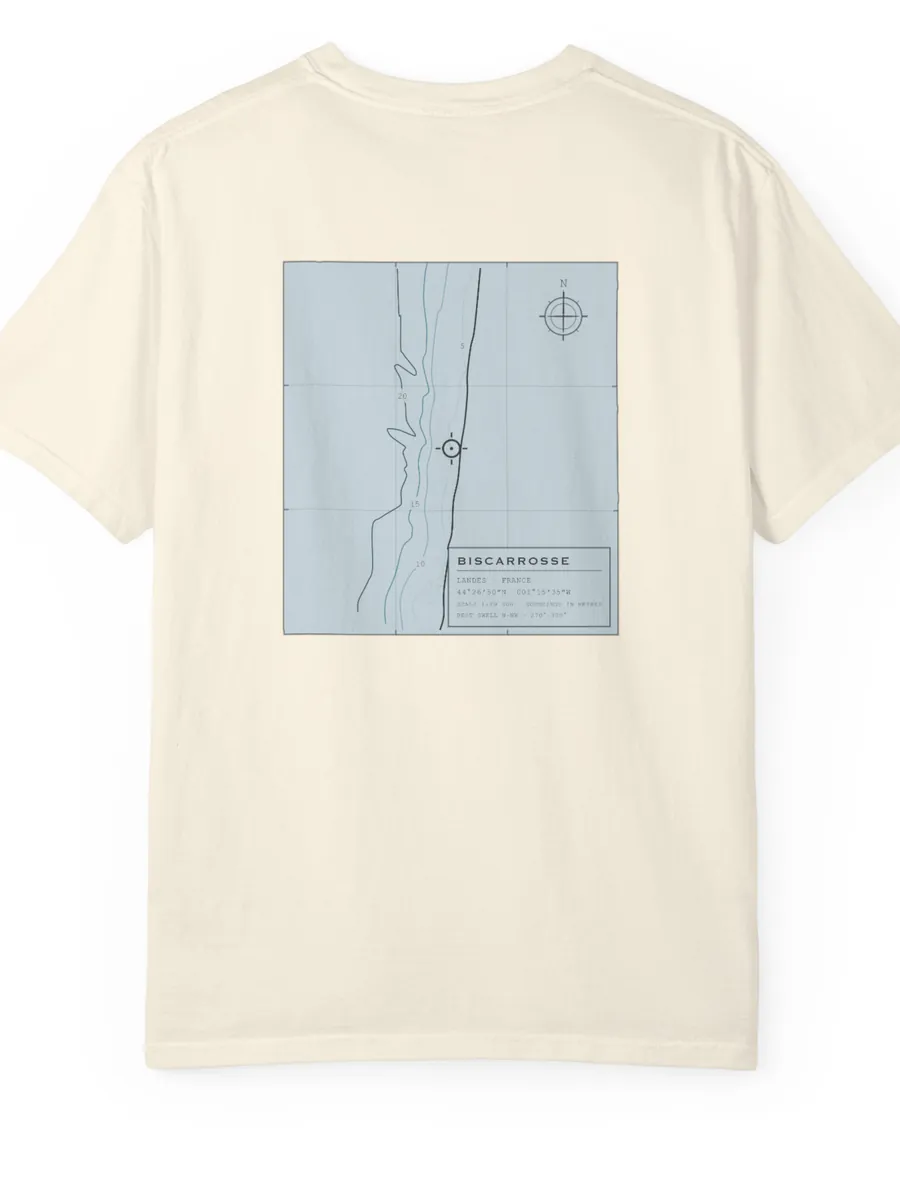 Biscarrosse tee laid flat, back up