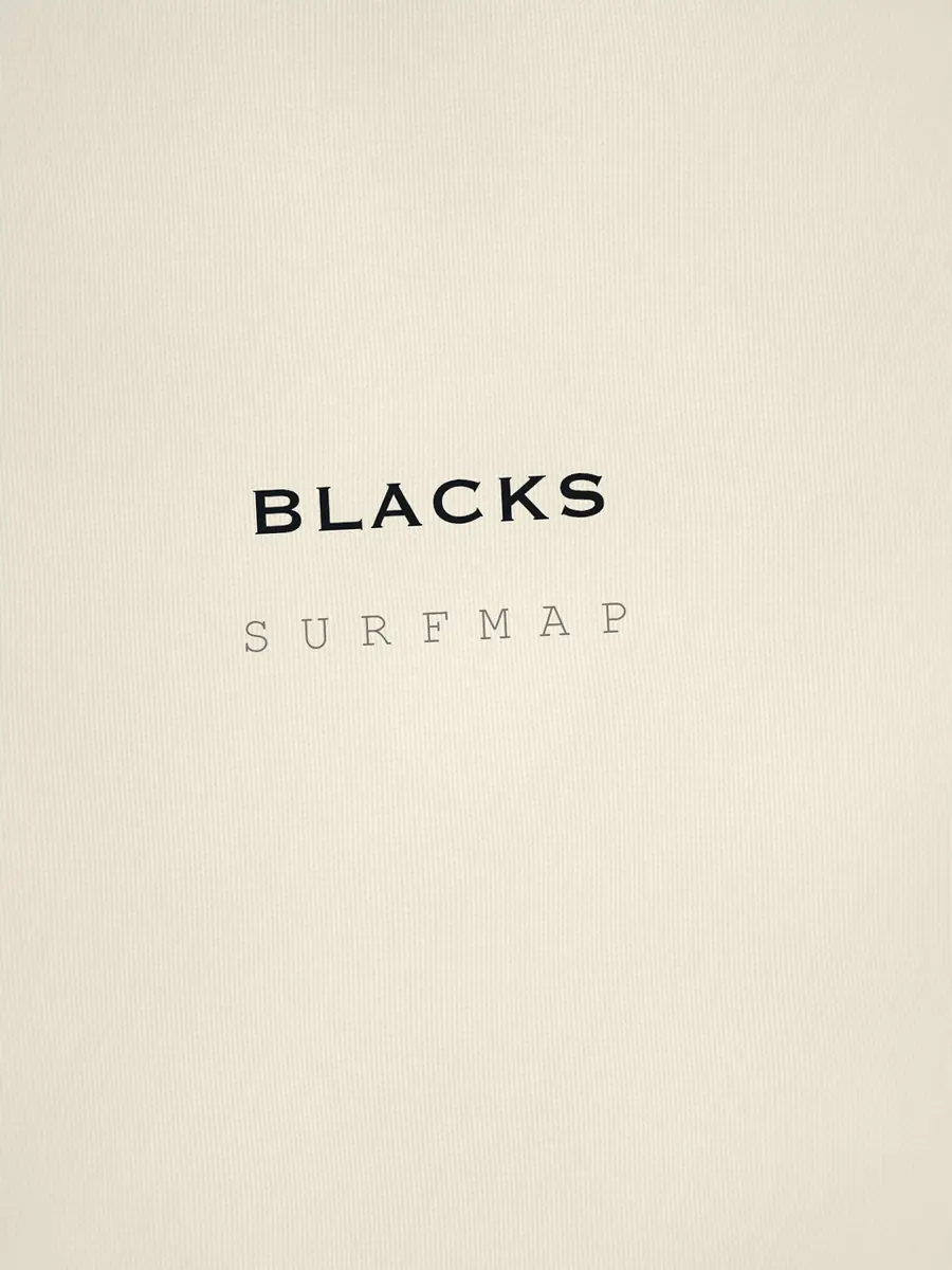 Close-up of the Blacks name printed over the heart