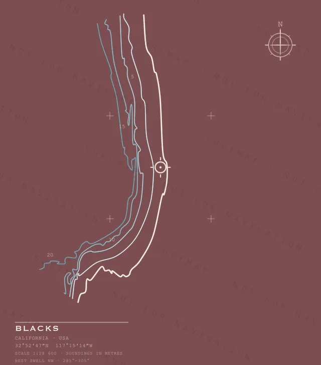 Blacks chart, the full artwork printed on the back