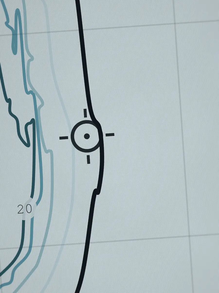 Close-up of the Blacks peak and the depth contours around it