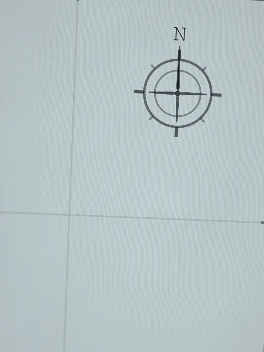 Close-up of the Cardiff Reef compass rose, printed into the cotton