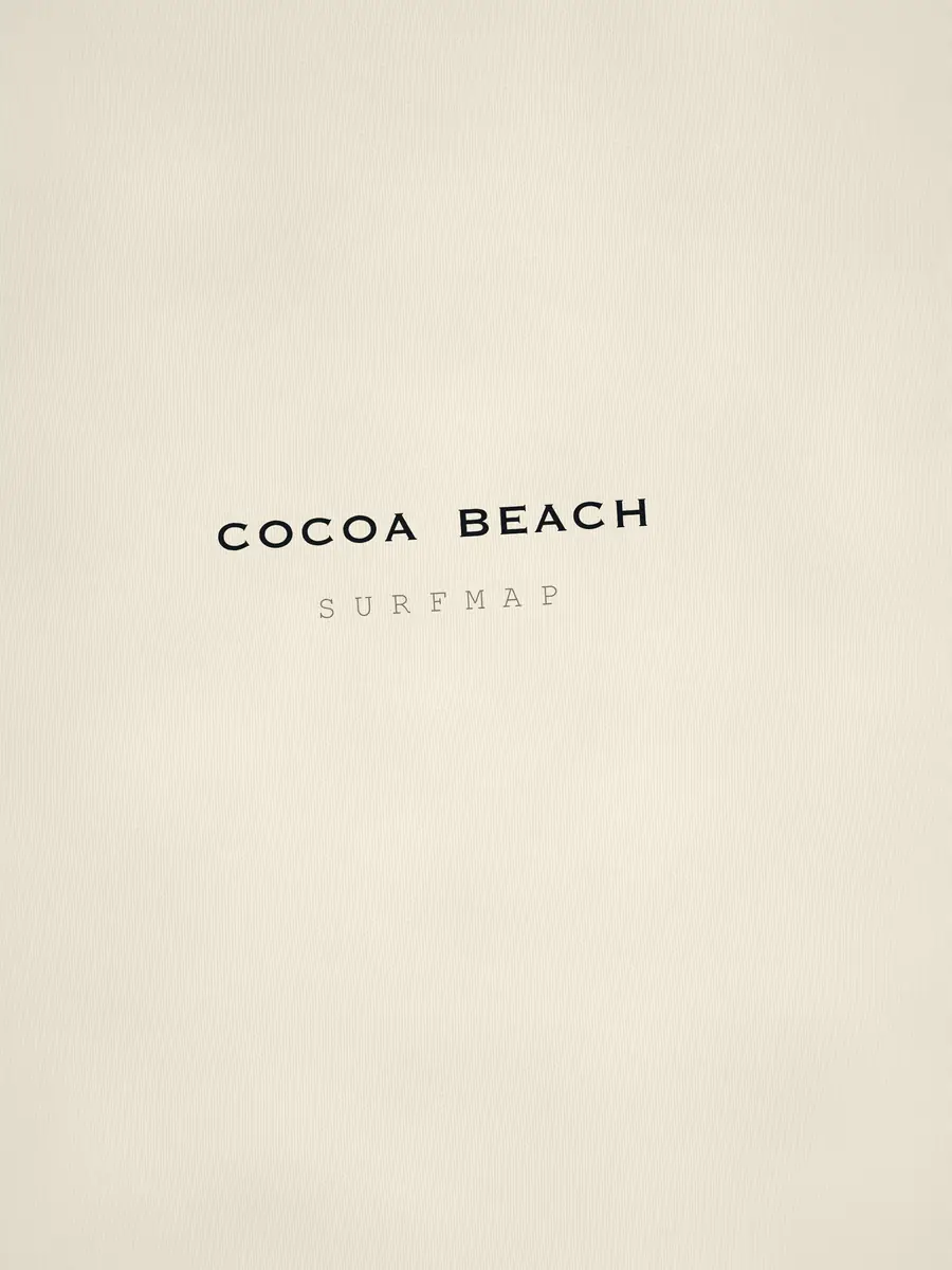 Close-up of the Cocoa Beach name printed over the heart