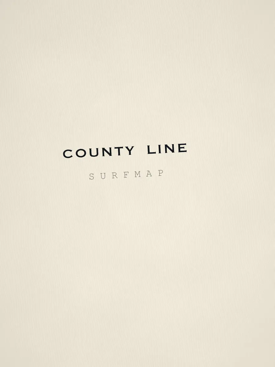 Close-up of the County Line name printed over the heart