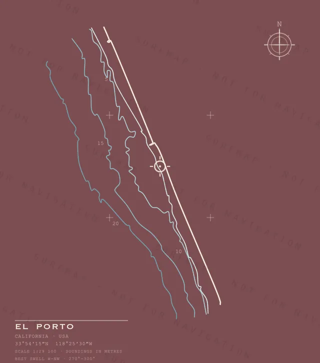 El Porto chart, the full artwork printed on the back