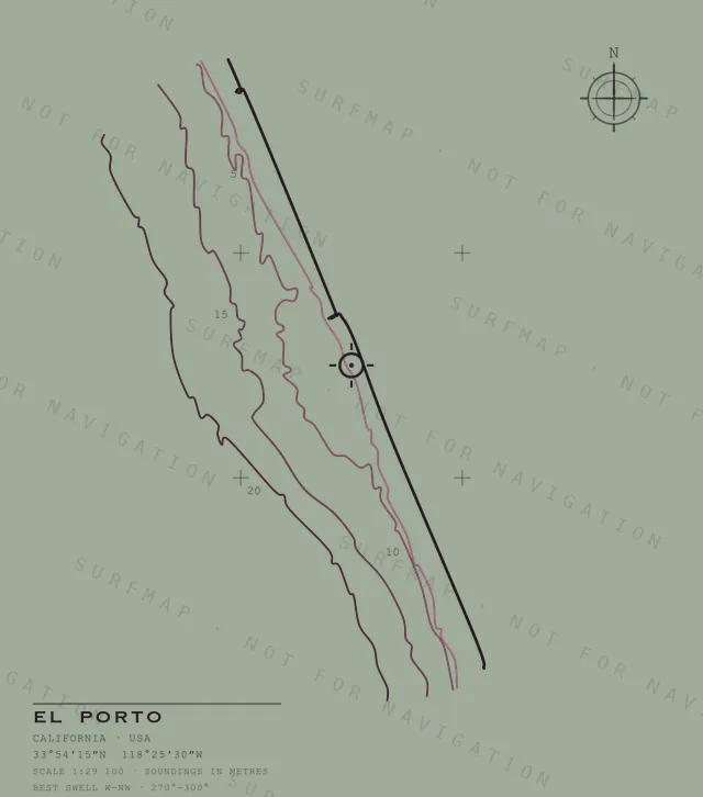 El Porto chart, the full artwork printed on the back