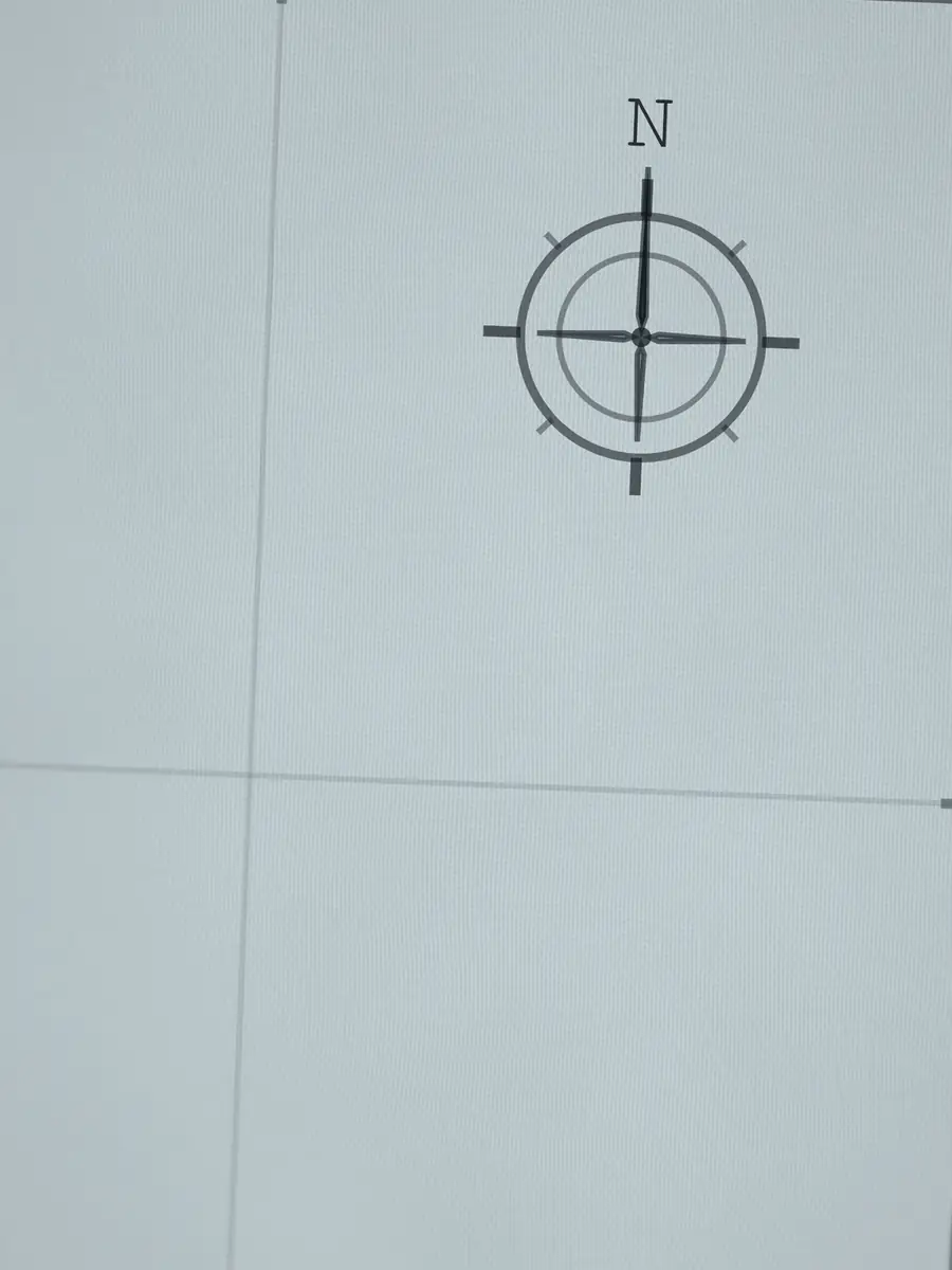 Close-up of the El Porto compass rose, printed into the cotton