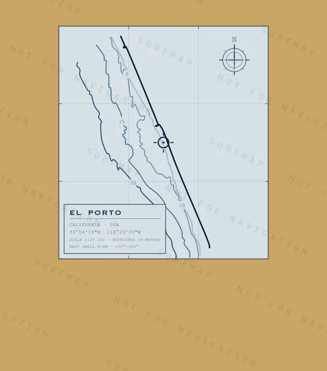 El Porto chart, the full artwork printed on the back