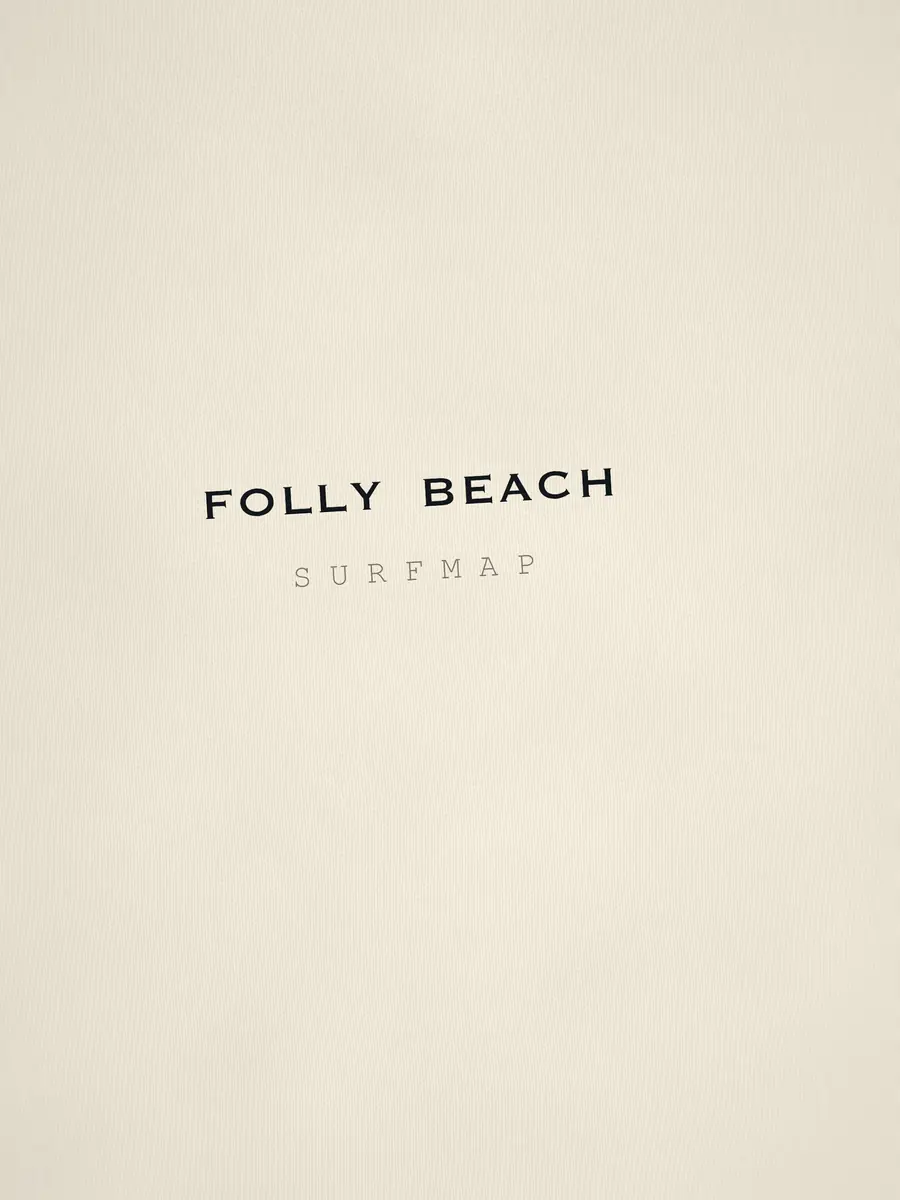 Close-up of the Folly Beach name printed over the heart