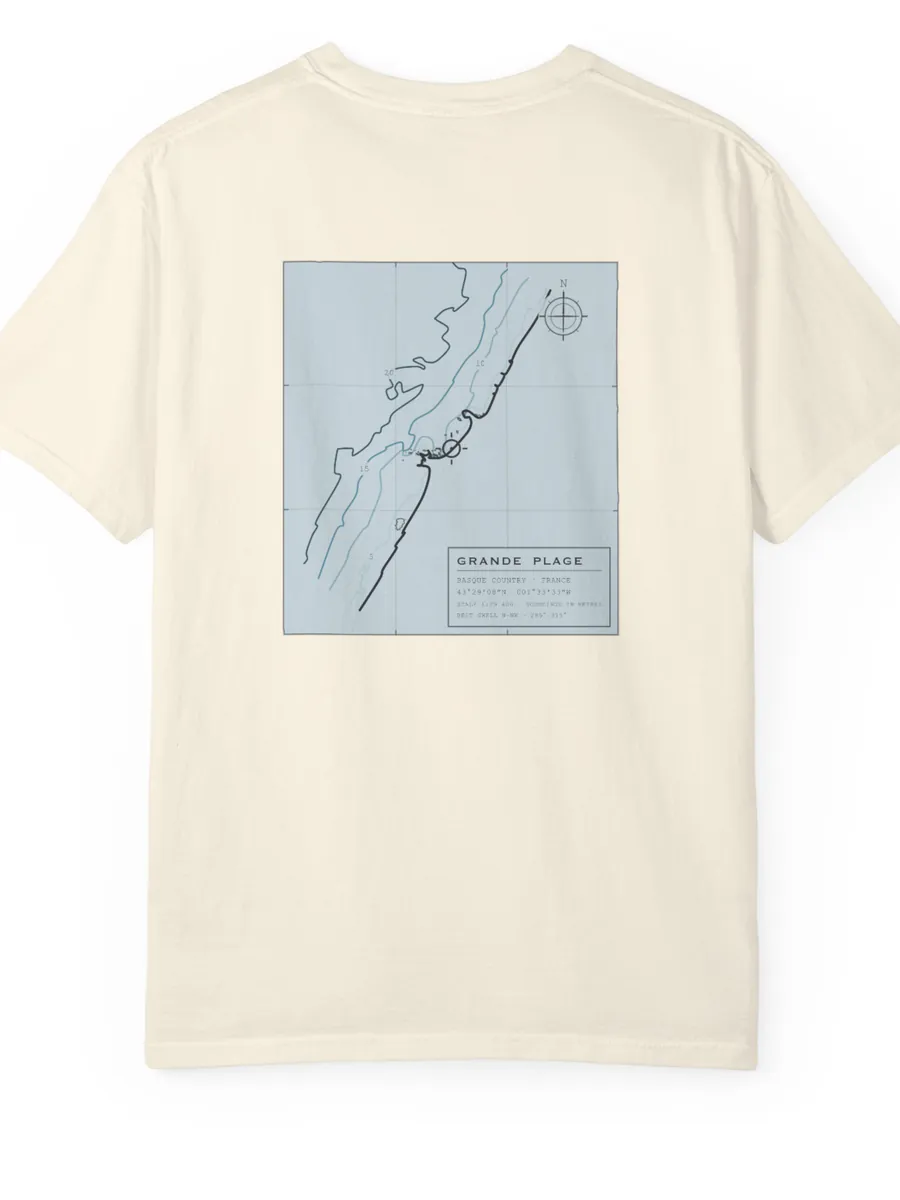 Grande Plage Shirt flach hingelegt, Rückseite oben