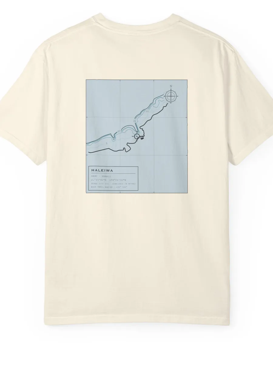 Haleiwa Shirt flach hingelegt, Rückseite oben