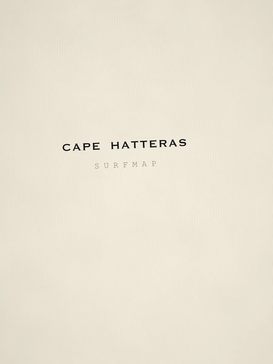 Close-up of the Cape Hatteras name printed over the heart