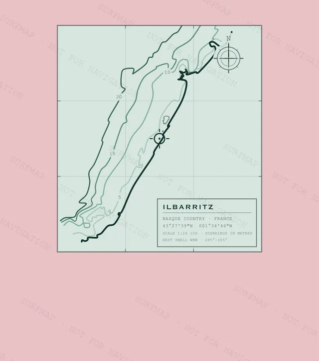 Ilbarritz Working Chart back print in Blossom, watermarked chart view