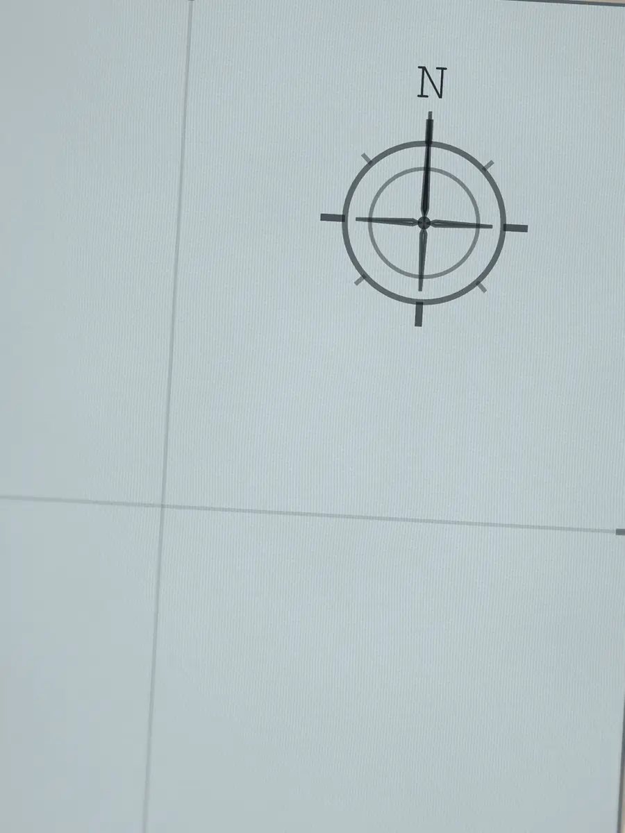 Close-up of the Imperial Beach compass rose, printed into the cotton