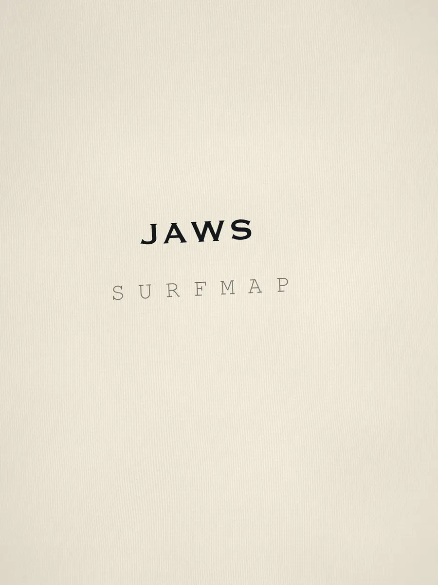 Close-up of the Jaws name printed over the heart