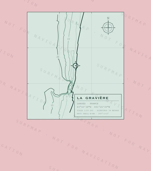 Carte de La Gravière, l’illustration complète imprimée dans le dos