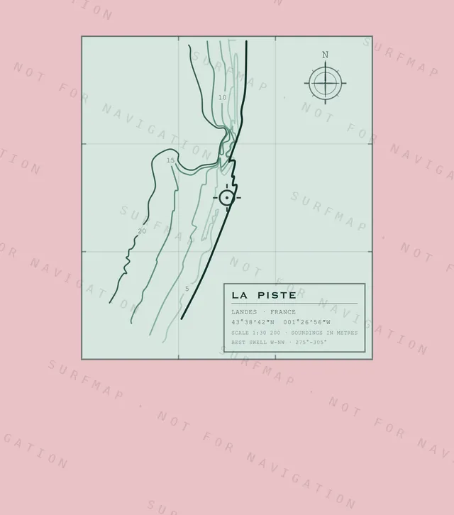 La Piste chart, the full artwork printed on the back