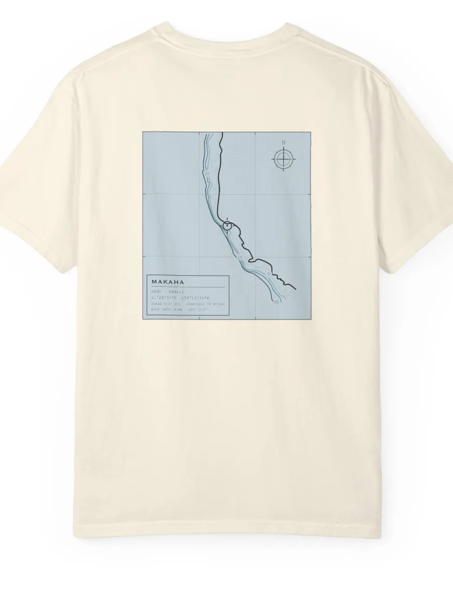 Makaha tee laid flat, back up