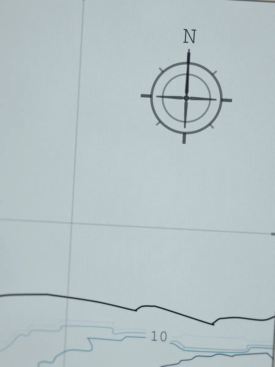 Close-up of the Malibu compass rose, printed into the cotton