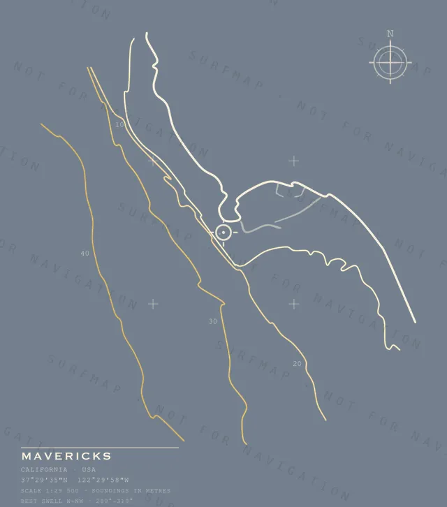 Mavericks chart, the full artwork printed on the back