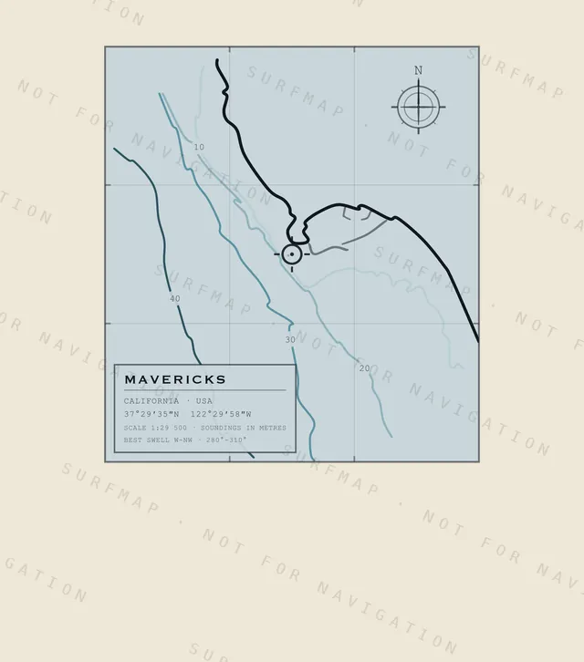 Mavericks chart, the full artwork printed on the back