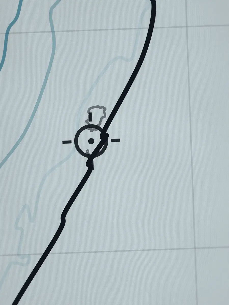 Close-up of the Milady peak and the depth contours around it