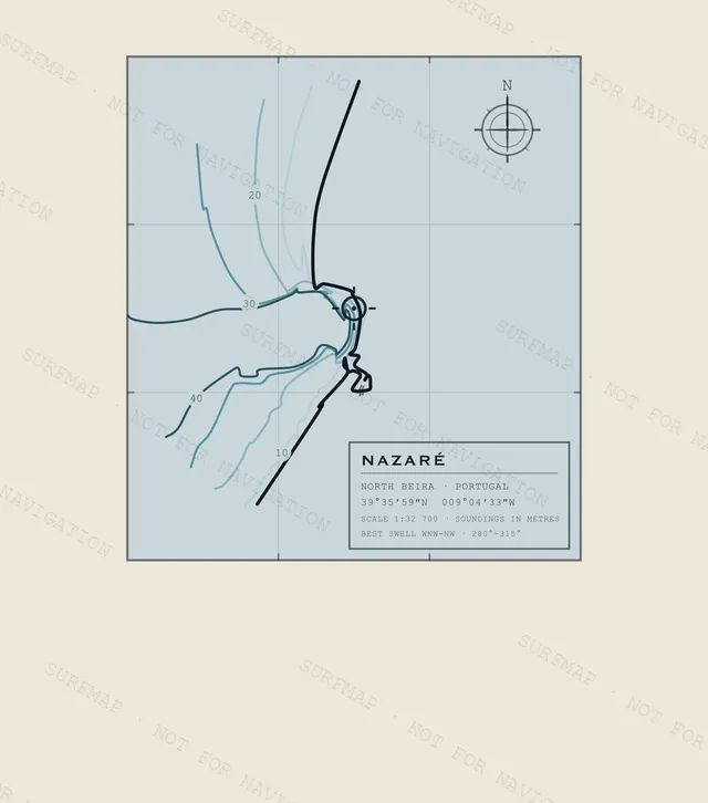 Nazaré Working Chart back print in Ivory, watermarked chart view