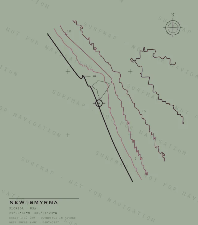New Smyrna chart, the full artwork printed on the back