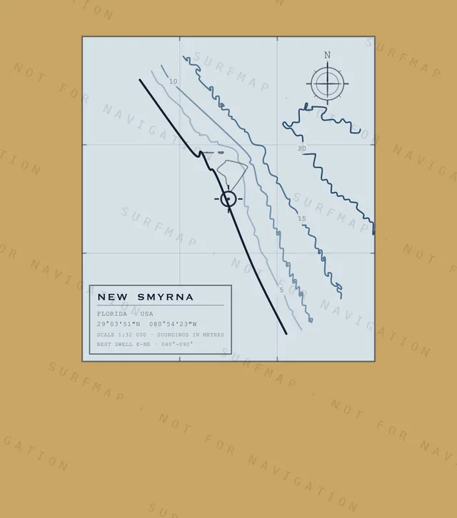 New Smyrna chart, the full artwork printed on the back