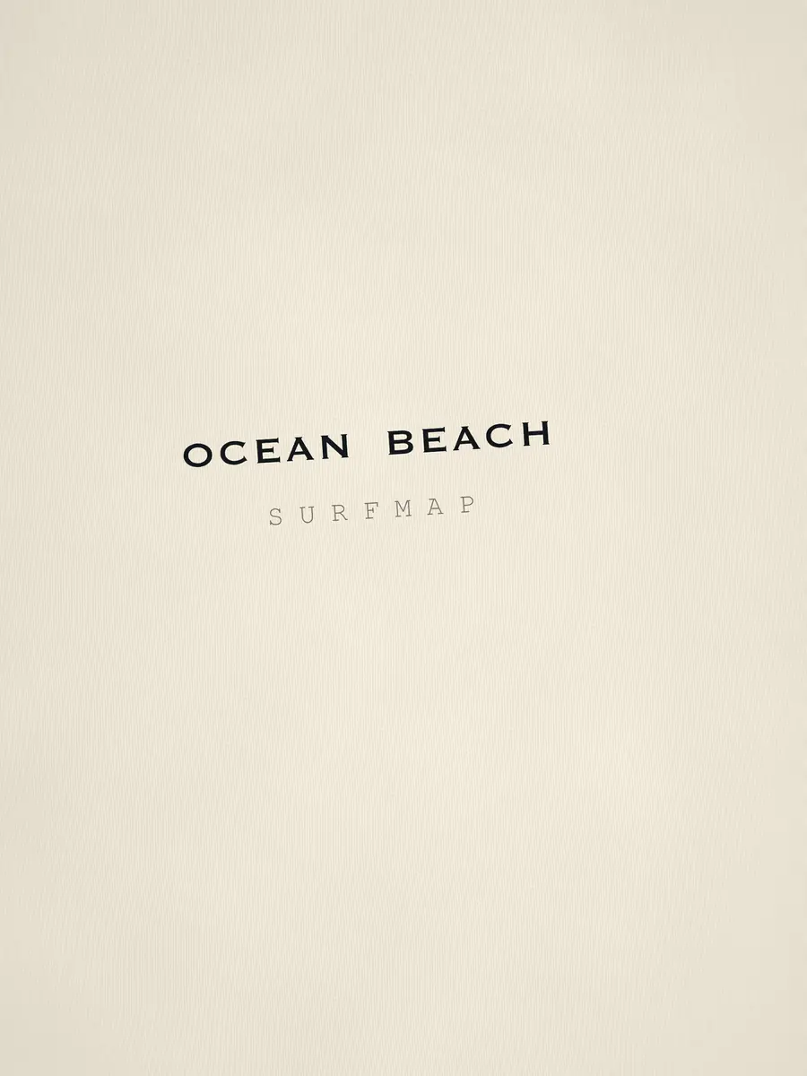 Close-up of the Ocean Beach name printed over the heart