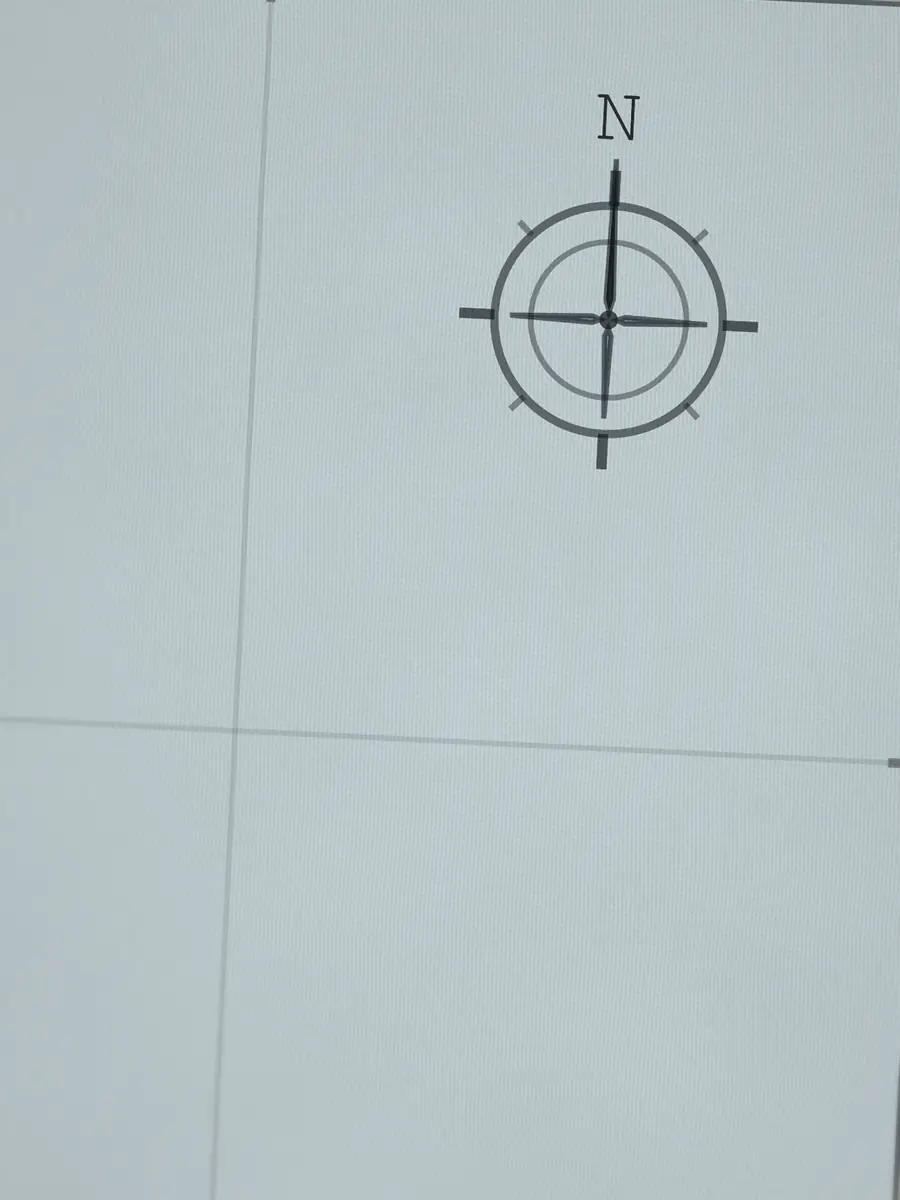 Close-up of the Ocean Beach compass rose, printed into the cotton