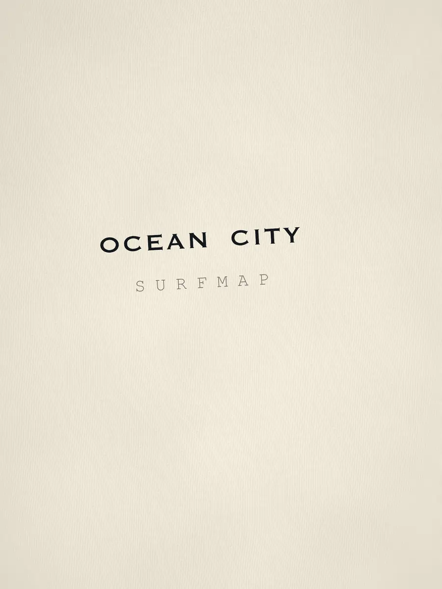 Nahaufnahme des Namens Ocean City auf dem Herzen