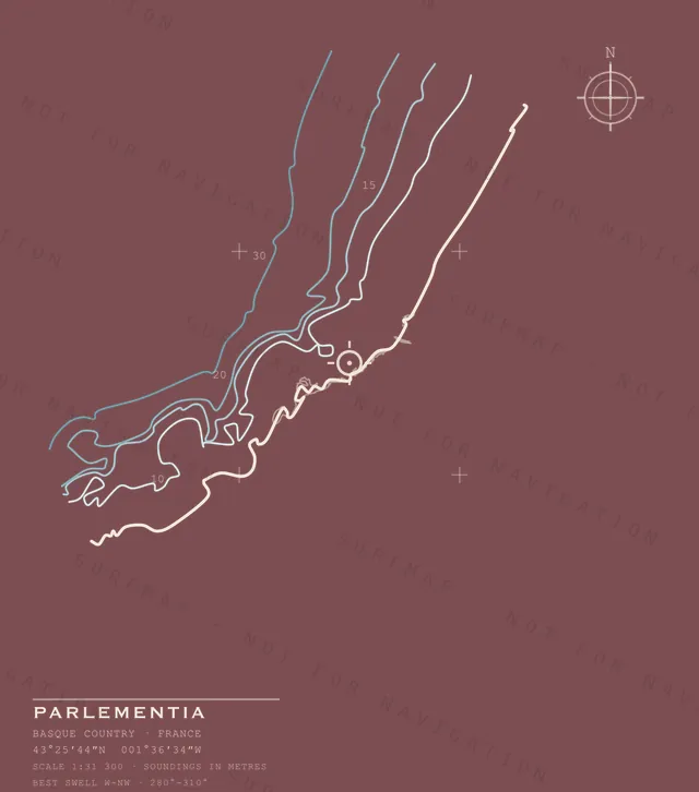 Parlementia chart, the full artwork printed on the back