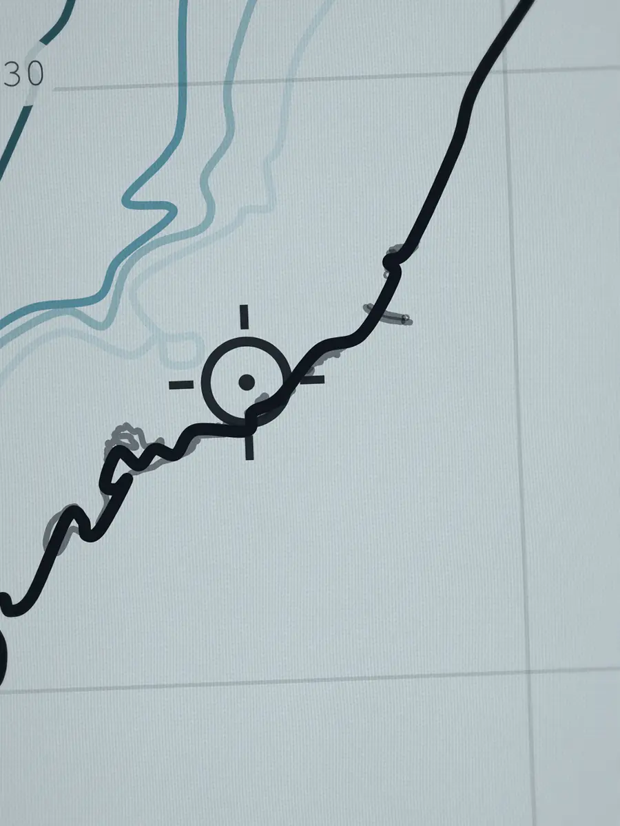 Close-up of the Parlementia peak and the depth contours around it