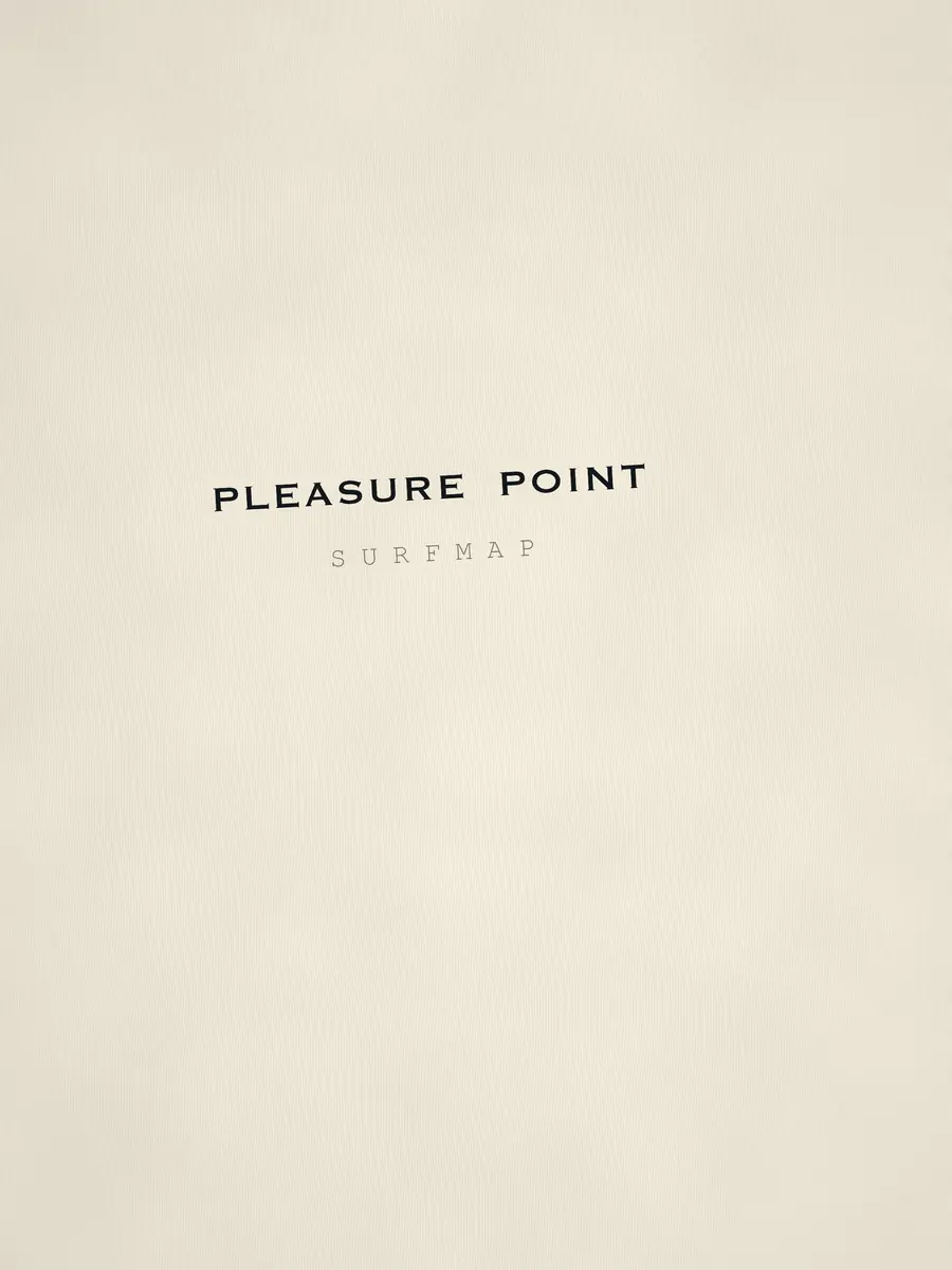 Close-up of the Pleasure Point name printed over the heart