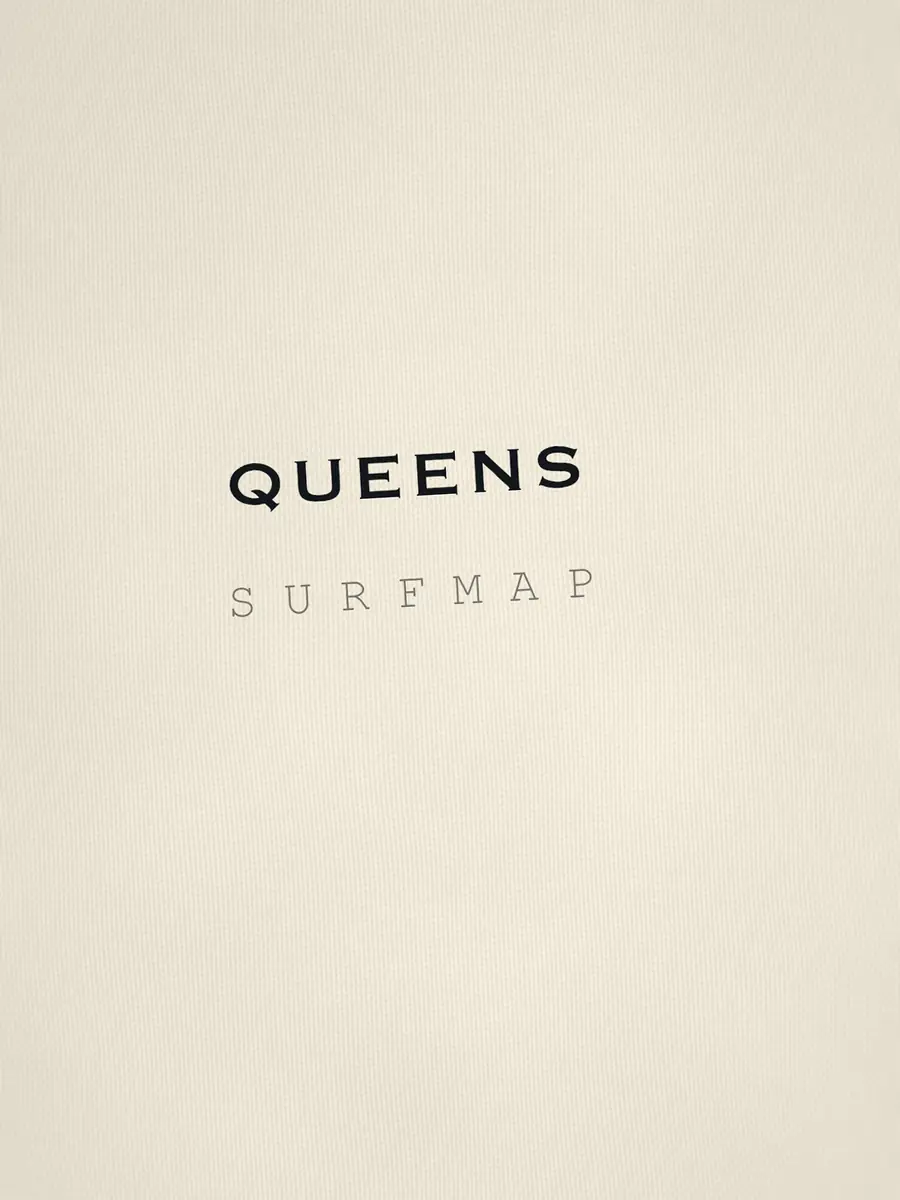 Close-up of the Queens name printed over the heart