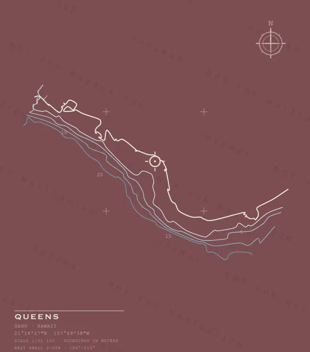 Queens chart, the full artwork printed on the back