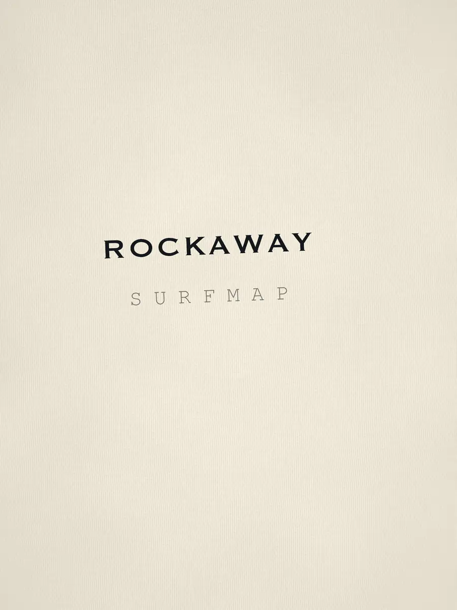 Close-up of the Rockaway name printed over the heart