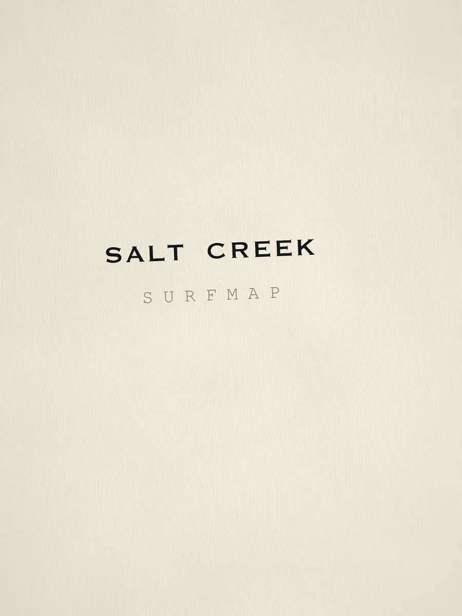 Primer plano del nombre Salt Creek impreso sobre el corazón
