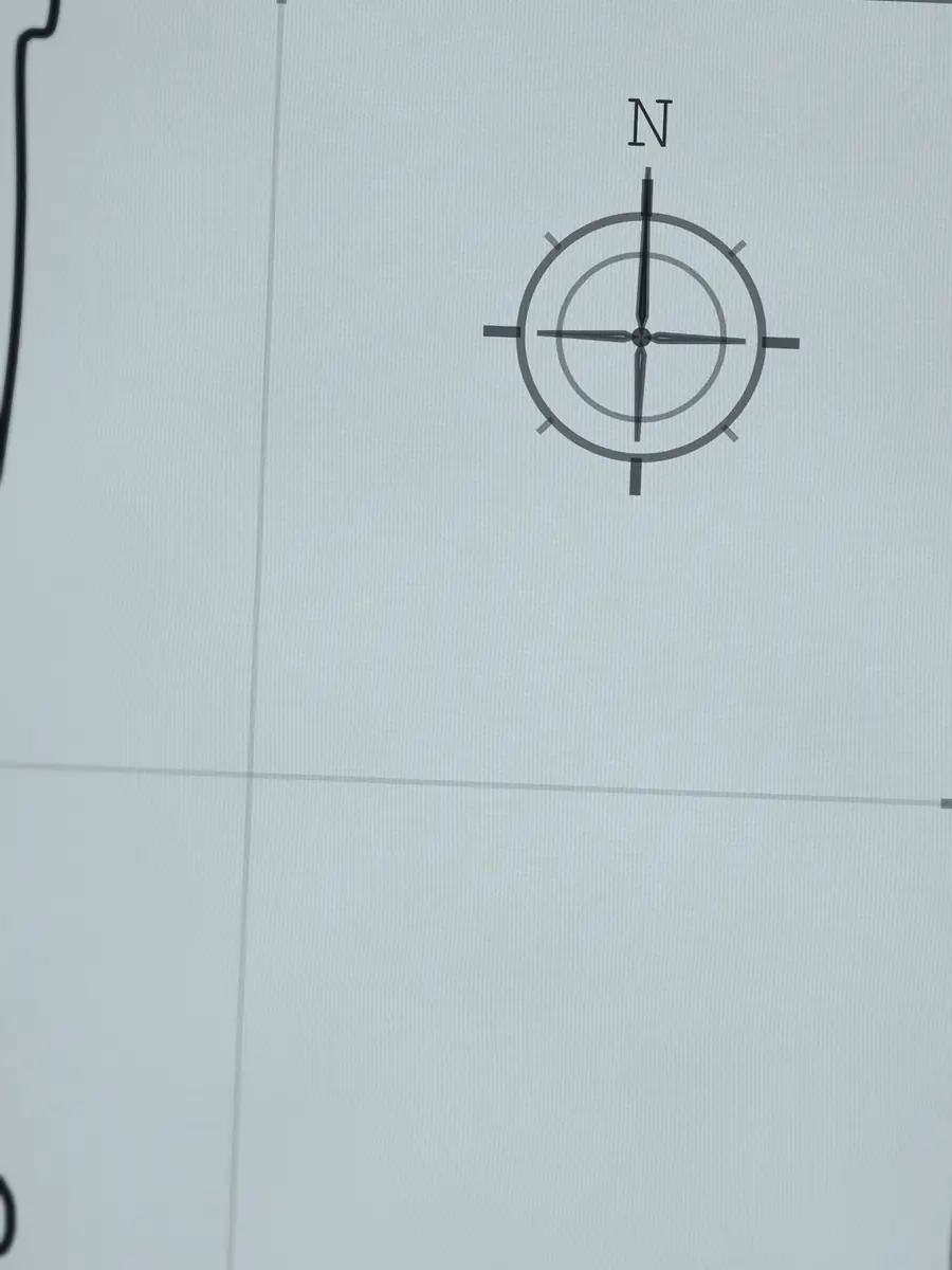 Close-up of the Short Sands compass rose, printed into the cotton